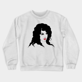 Lady with Red Lipstick Crewneck Sweatshirt